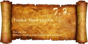 Tuska Henrietta névjegykártya